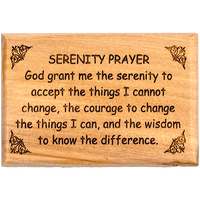 Serenity Prayer Olive Wood Magnet