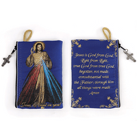 Divine Mercy Woven Tapestry Rosary Pouch